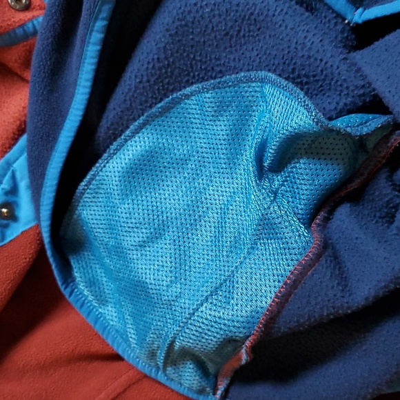 ๐ Arizona Jean Co. Fleece Pullover with Hood, Burgundy / Navy, Size L - Picture 12 of 12